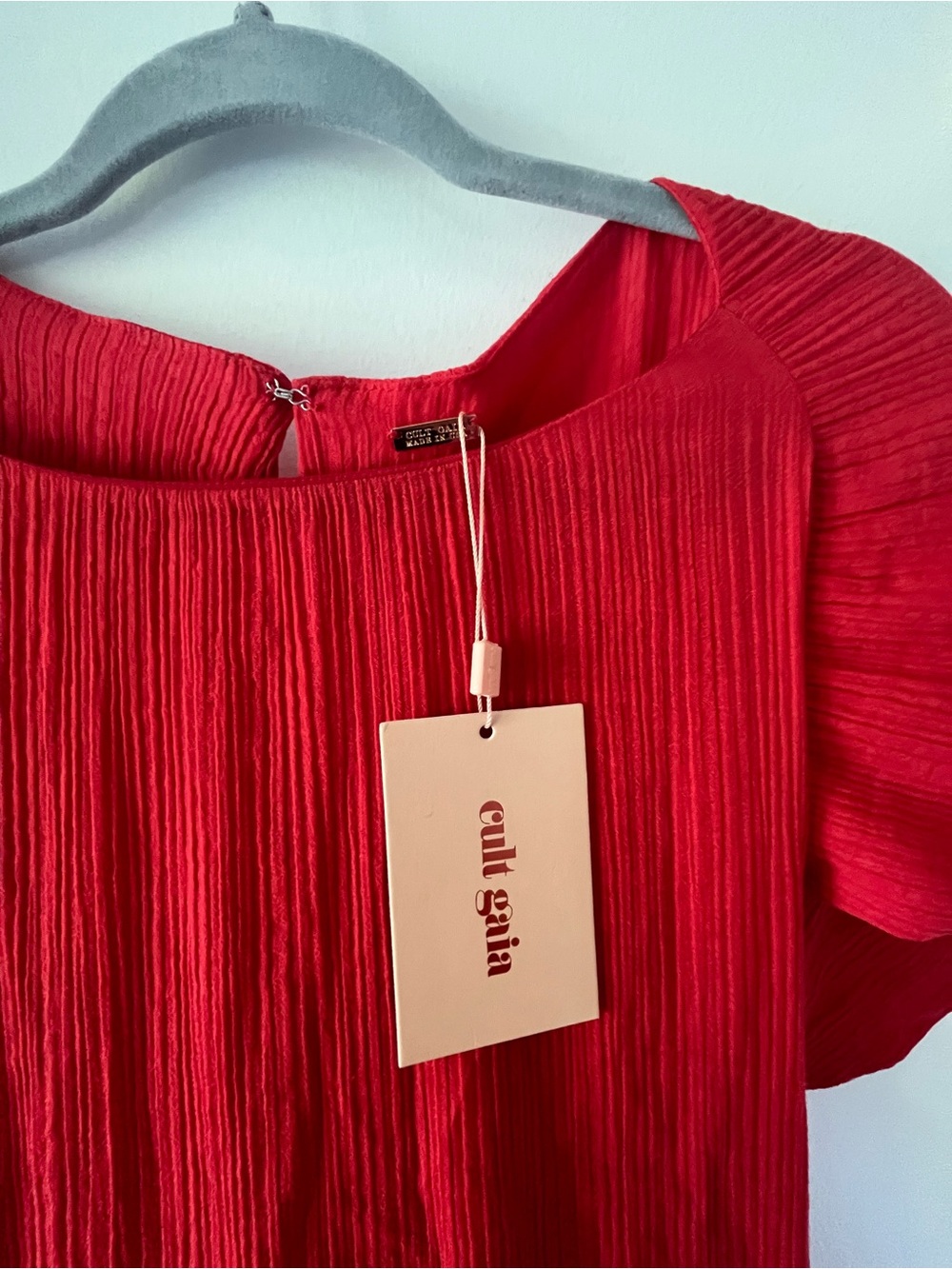 Cult Gaia Artemisia Ruby Red Cape Dress, large, new with tags! - Picture 10 of 11